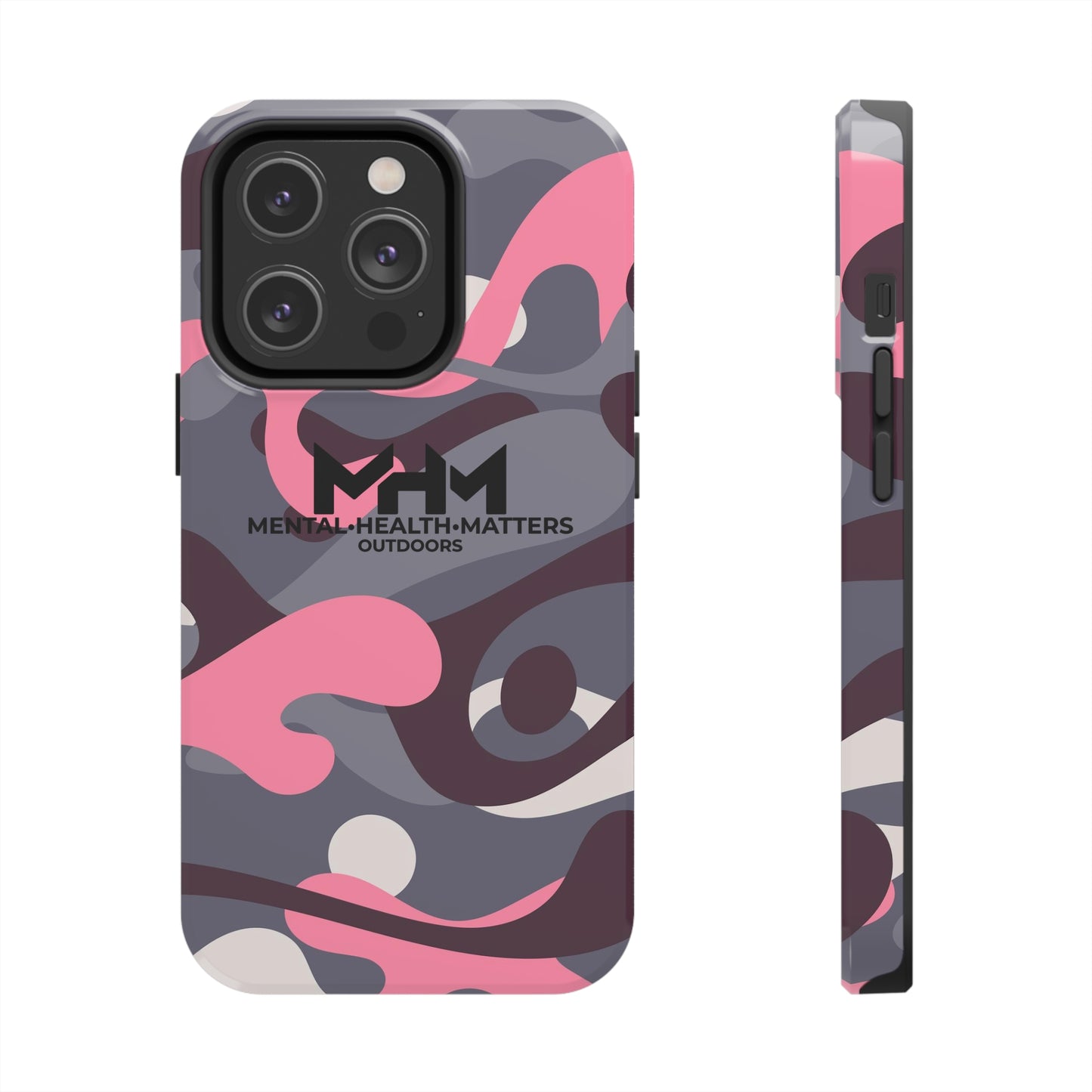 Camo Logo Phone Case(Pink/Grey/White)