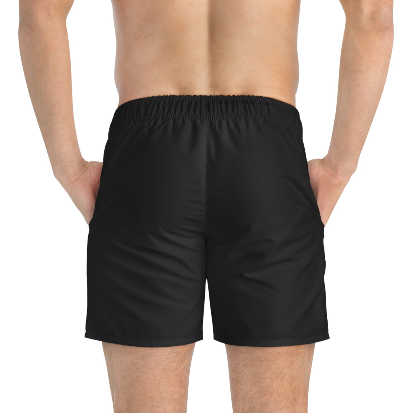 Logo Swim Trunks (Black)(5 Inch Inseam)