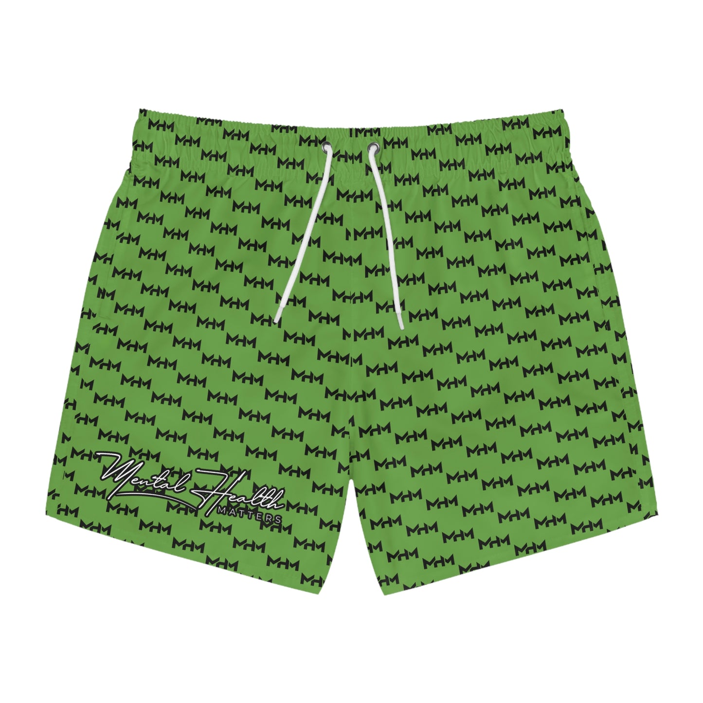 MHM Swim Trunks (Green)(5 Inch Inseam)
