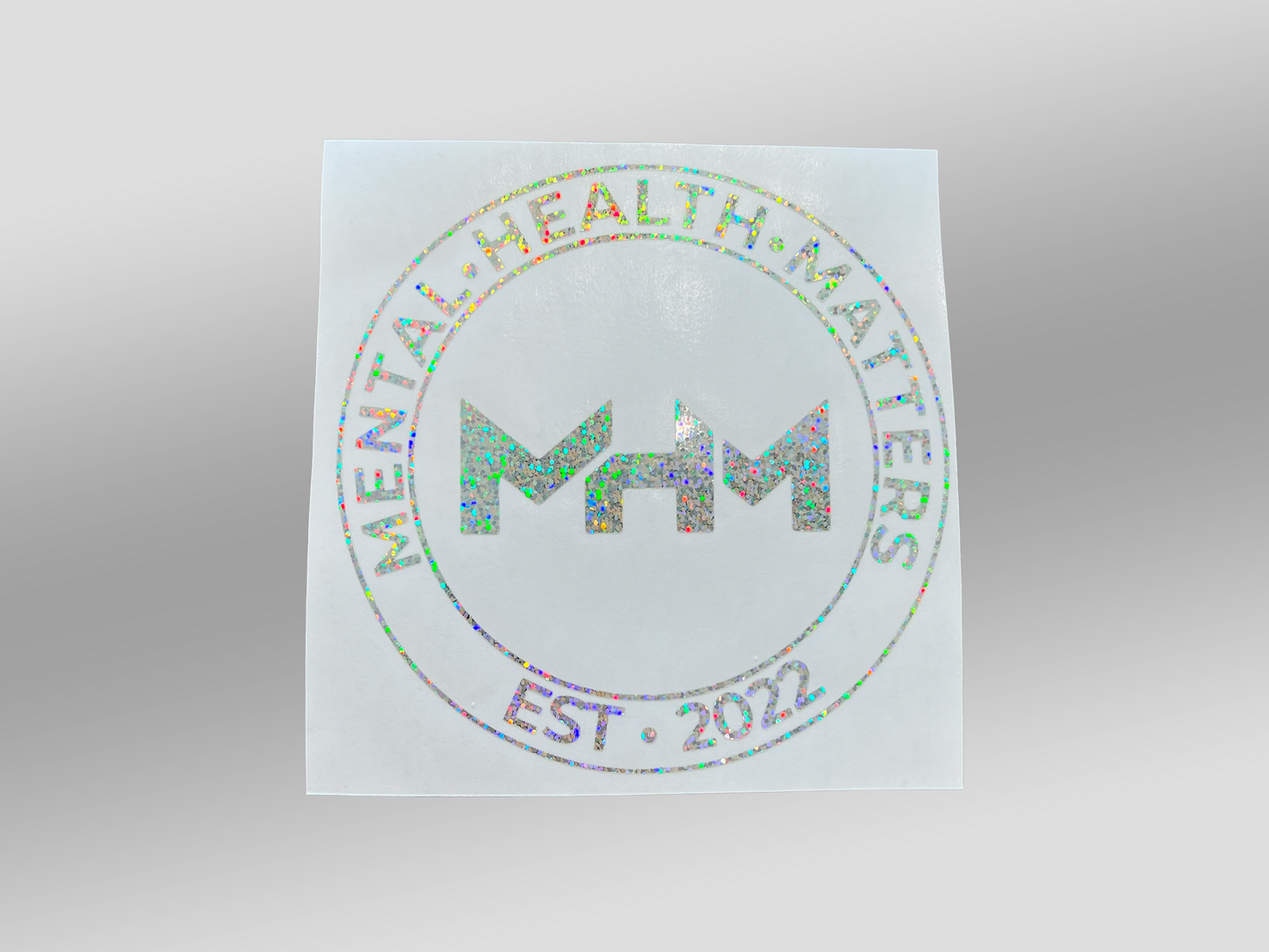MHM Circle Logo - Silver Holographic