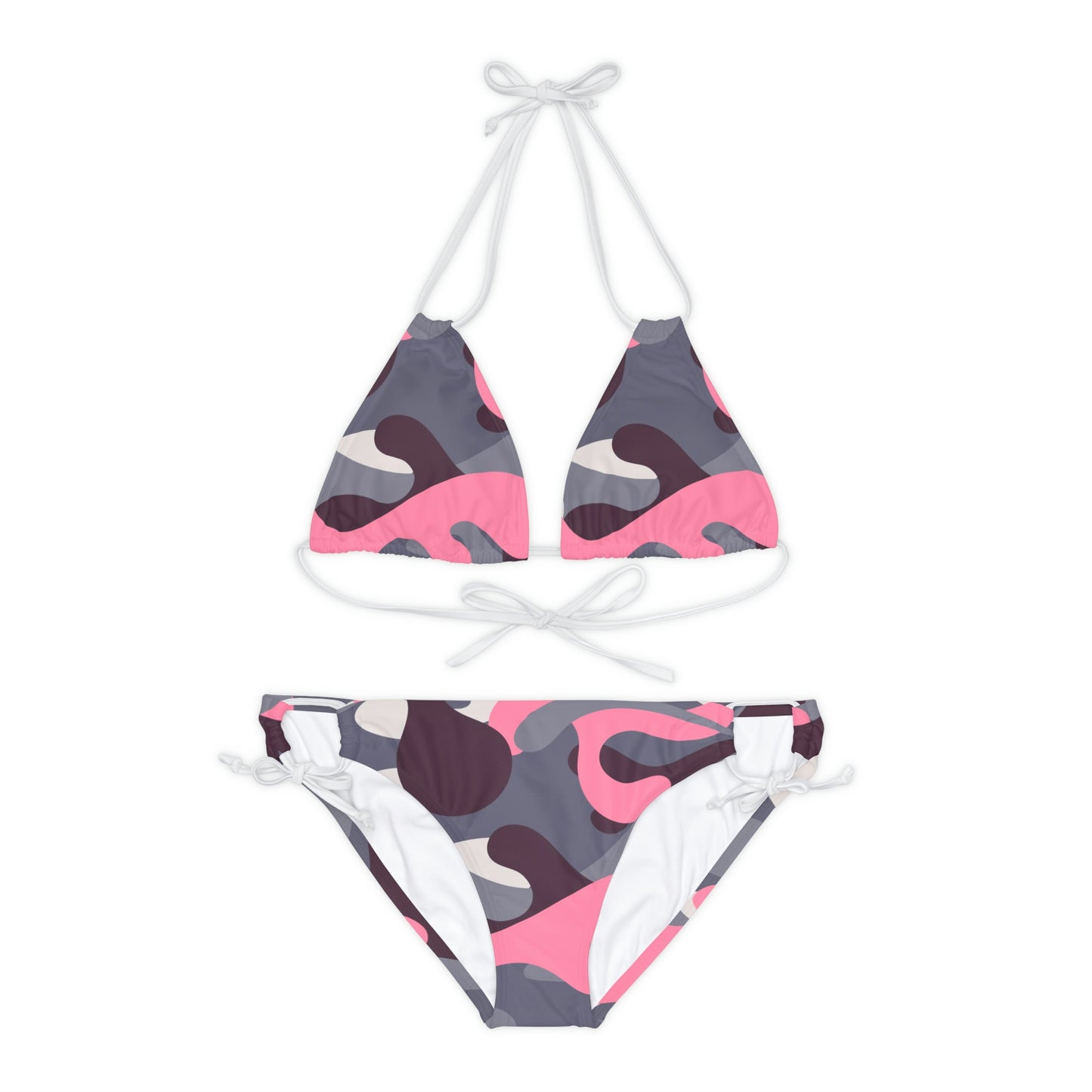 Camo Bikini Set (Pink/Grey/White)