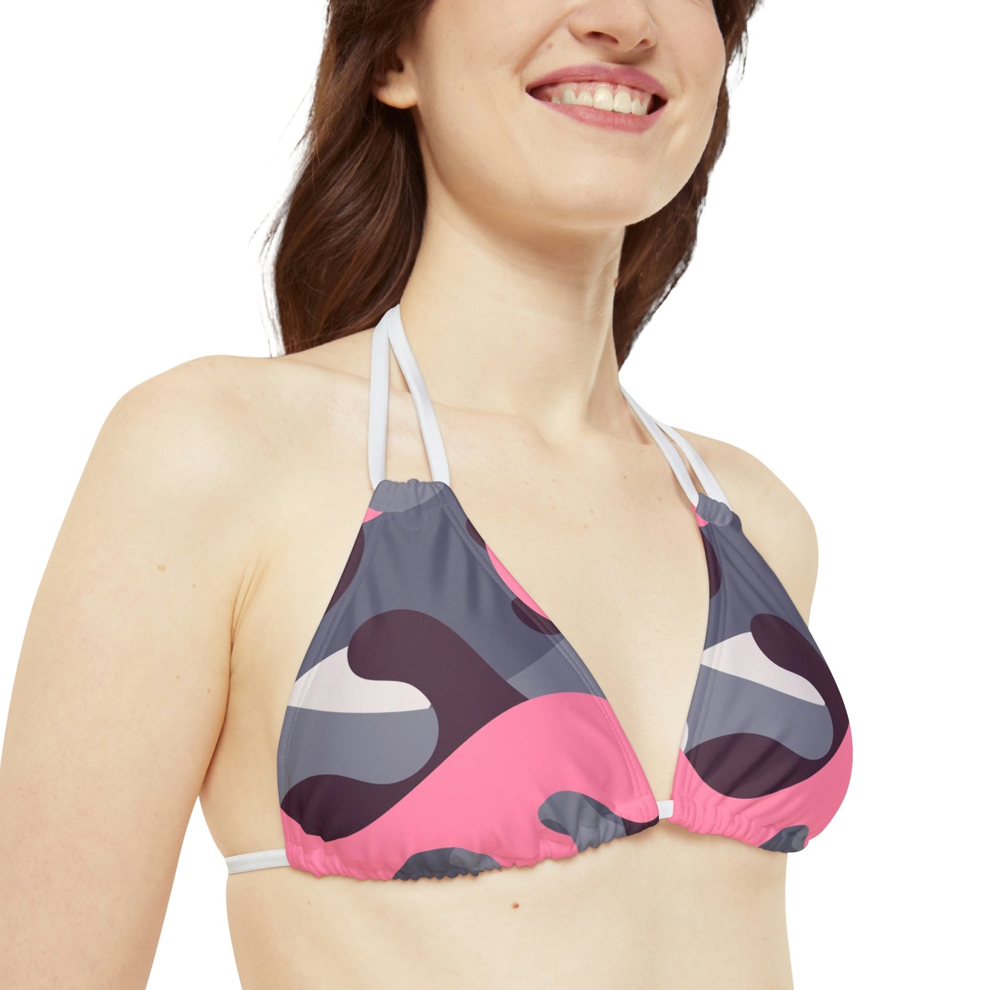 Camo Bikini Set (Pink/Grey/White)